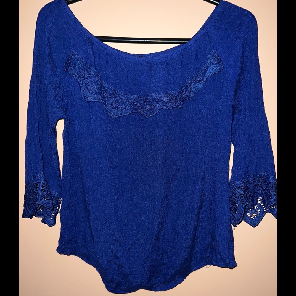 Royal Blue Off Shoulder Blouse🔵